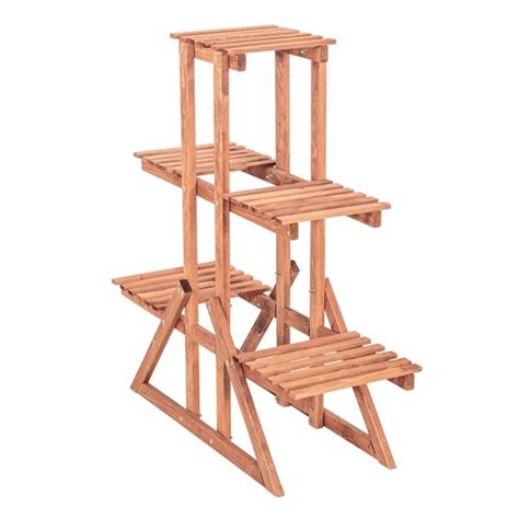 Leisure Season 3 Tier Plant Stand 34 In X 34 In Wood Brown Ps5399 Réno Dépôt