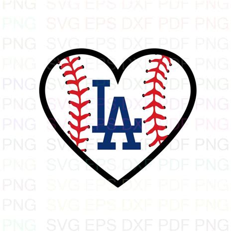 Los Angeles Dodgers Mlb 17 Svg Dxf Eps Pdf Png Cricut Etsy