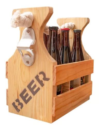 Porta Cervezas Six Pack Cajón De Cervezas Con Destapador Envío gratis