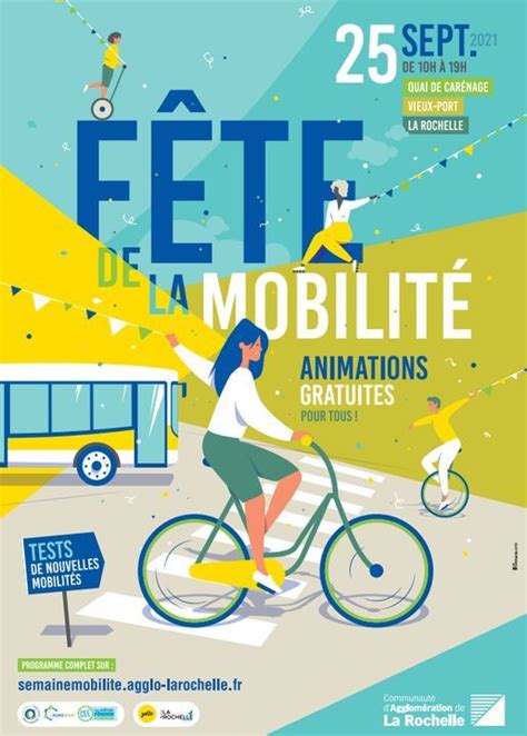 F Te De La Mobilit Posters Conception Graphique Affiche V Nement