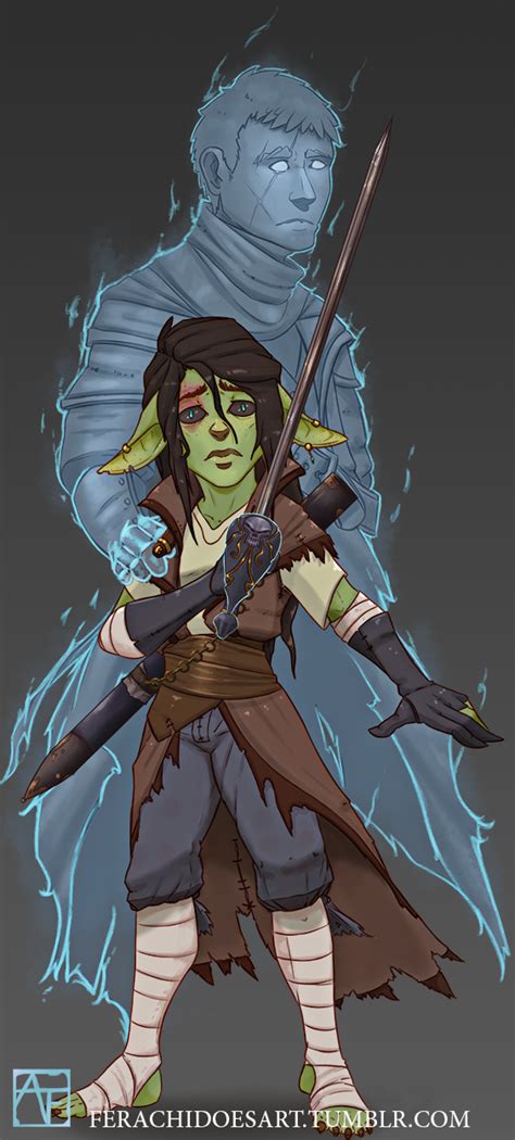 [OC] Ry the Blade Bound Goblin Warlock : r/characterdrawing