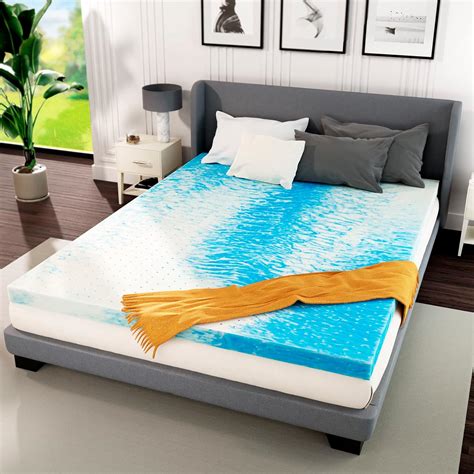 Airensky 3 Inch Full Memory Foam Mattress Topper, Cooling Gel