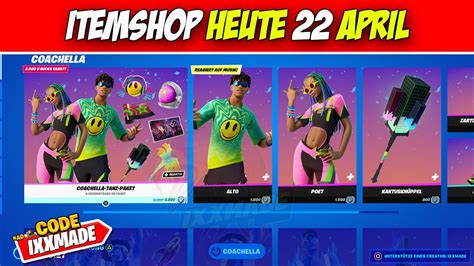 Fortnite Item Shop Heute Neue Skin Coachella April Fortnite