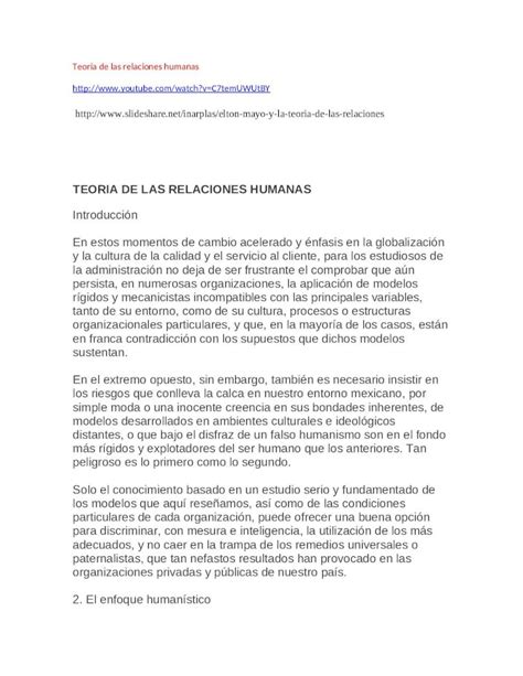 Docx Teor A De Las Relaciones Humanas Dokumen Tips