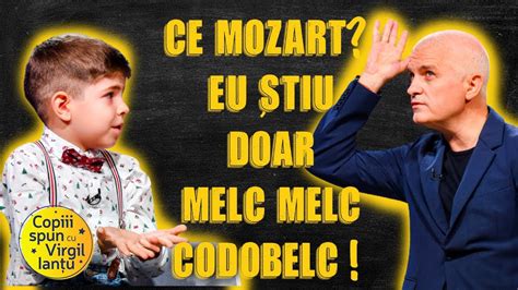 Copiii spun cu Virgil Ianțu Micul Mozart ne cântă Melc melc