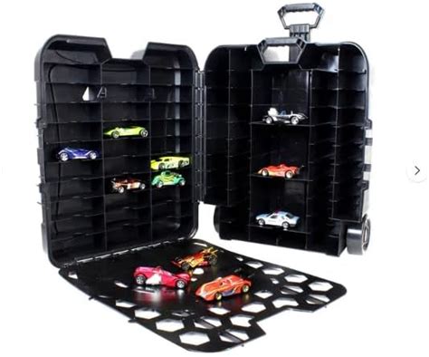 Hot Wheels 110 Estuche de transporte de plástico para vehículos color negro para niños 1