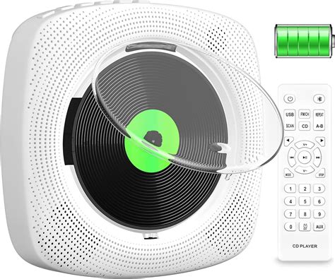 KOVCDVI Reproductor de CD portátil con Bluetooth con batería recargable