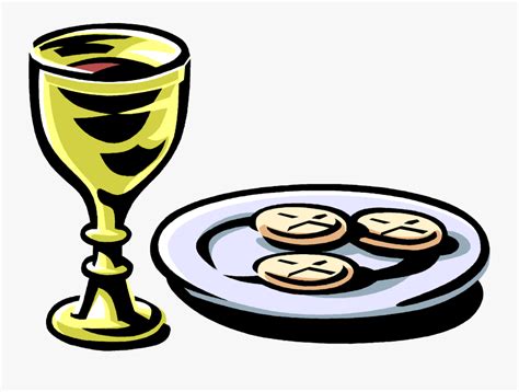 Catholic And Bread Vector - Eucharist Bread And Wine Cartoon , Free Transparent Clipart - ClipartKey