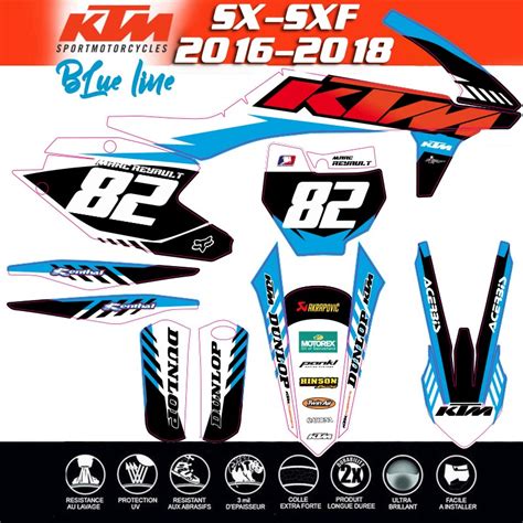 Decografix Propose Un Kit Deco Ktm Sx Sxf Blue Line