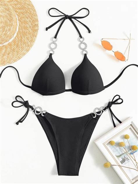 Buy KRENOZ Rhinestone Ring Linked Lingerie Set Lingerie Set For Women 28578586 Myntra