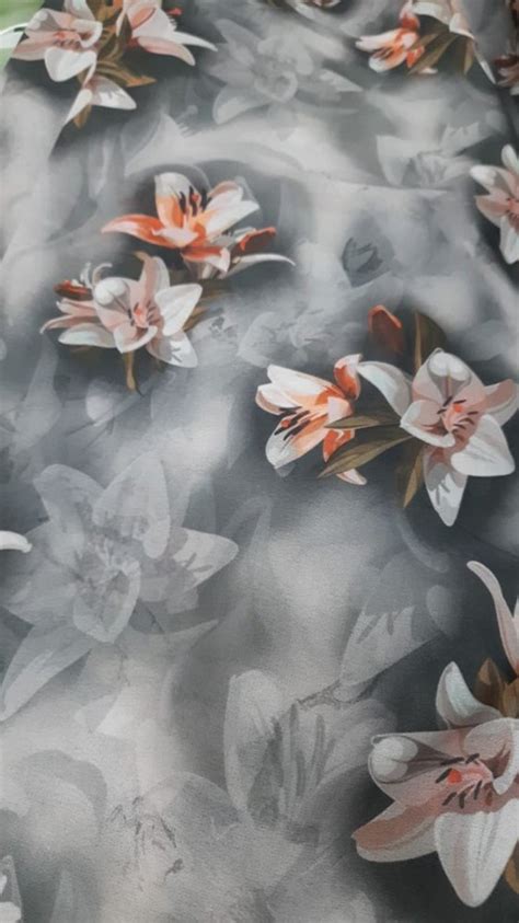 Digital Grey Printed Chiffon Fabrics At Rs 130 Meter Printed Chiffon