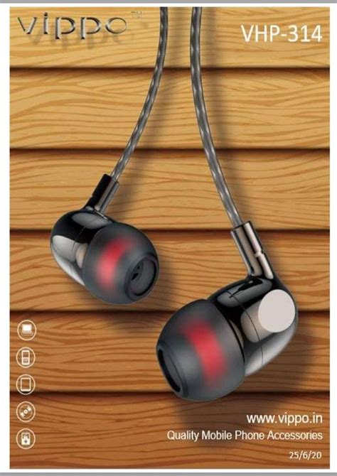 Mobile Headphone Black Vippo Earphone Vph Model Name Number Vhp