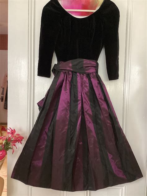 Laura Ashley Velvet And Taffeta Vintage Frock Gem