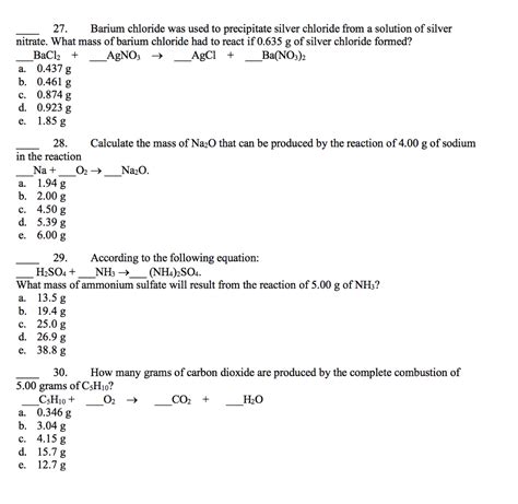 Aqueous Solutions Of Barium Chloride And Silver Nitrate 17 Pages