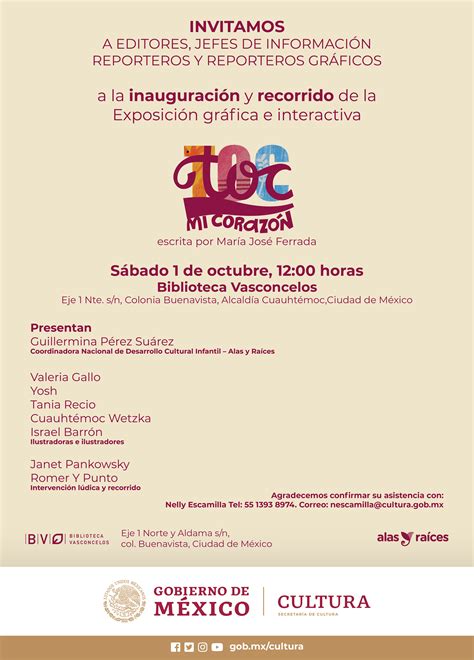 Invitación Inauguración Y Recorrido De La Exposición Gráfica E