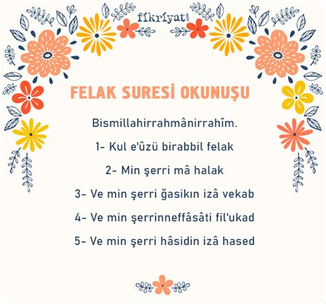 Felak Suresi dinle! Felak Suresi okunuşu ve Türkçe anlamı… Felak Suresi ...