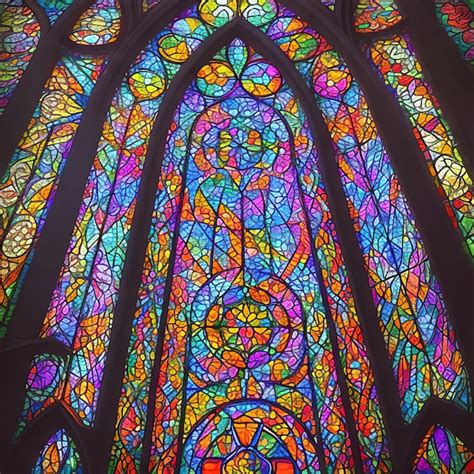 Premium Ai Image Stained Glass Windows Background