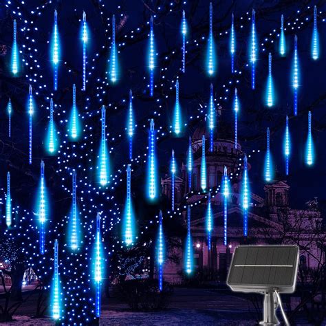 Meteor Shower Lights Solar Powered Inch Tubes Led Meteor