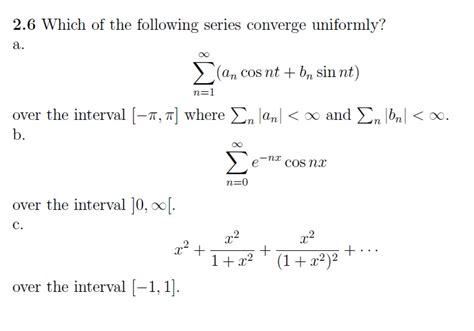 real analysis - Uniform convergence Check - Mathematics Stack Exchange