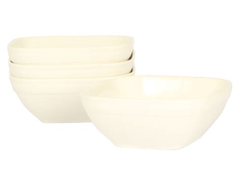 Ripley Set Bowls Ripley Home Basic Cuadrado Blanco Porcelana Piezas