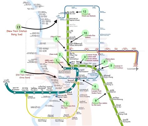 Bangkok Bts And Mrt Map