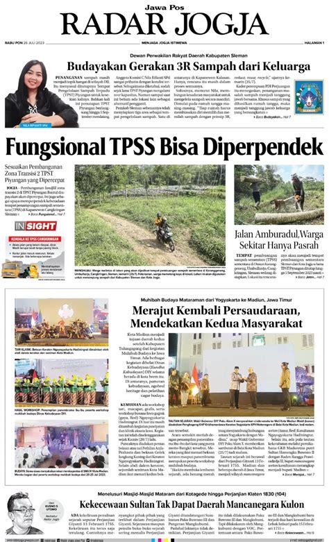 Jawa Pos RADAR JOGJA Rabu 25 Juli 2023 Radar Jogja