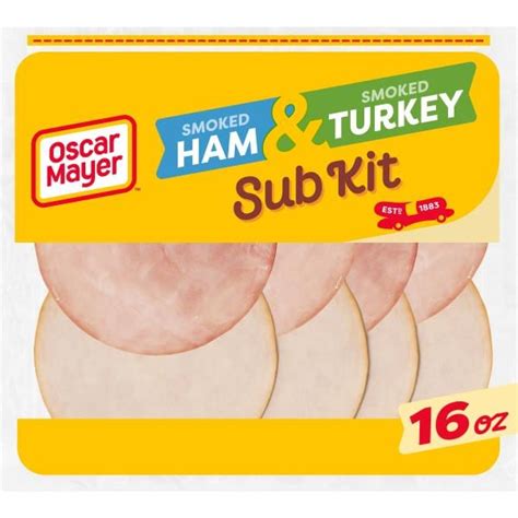 Oscar Mayer Sub Kit With Smoked Ham And Smoked Turkey Breast Sliced Lunch