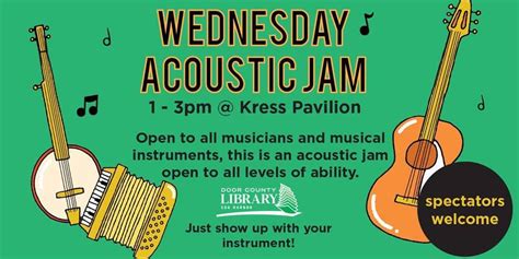 Every Wednesday Acoustic Jam 2019 Fall Season Kress Pavilion