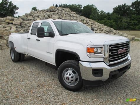 2015 Summit White Gmc Sierra 3500hd Work Truck Double Cab Dual Rear