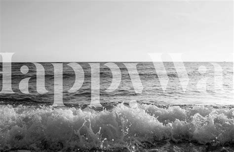 Black and White Ocean Waves 1 Wallpaper - Buy Online | Happywall