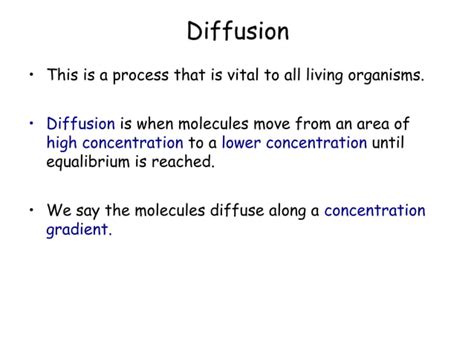 Diffusion And Osmosis Ppt