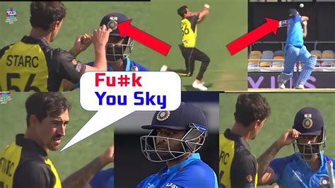 Ind Vs Aus Mitchell Starc Broken Suryakumar Yadav Helmet Huge Fight