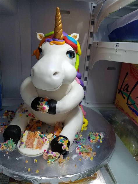 A Sculpted Unicorn Cake My Wife Made Birthday Cakes For Men Unusual