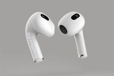 Появились рендеры AirPods 3 в стиле AirPods Pro. Возможно, их покажут в ...
