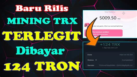 Review MINING TRX TERCEPAT ANDROID 2021 Legit Mining Tron Terbaru