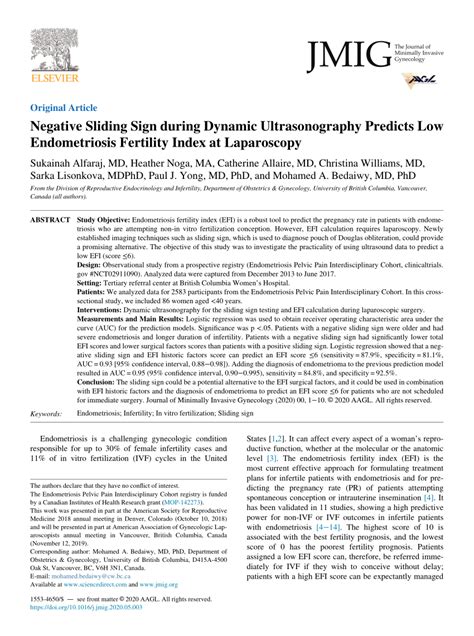 Pdf Negative Sliding Sign During Dynamic Ultrasonography Predicts Low