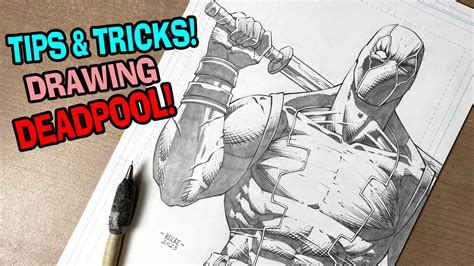 Drawing Deadpool Pencils Only Tips And Tricks 🦄 Youtube