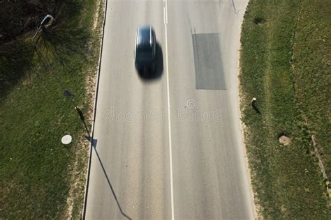 Overhead View on Highway Top View Drone Stock Image - Image of scenery ...