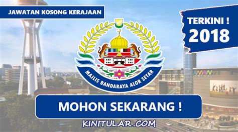 Permohonan Jawatan Kosong Majlis Bandaraya Alor Setar Mbas 2018