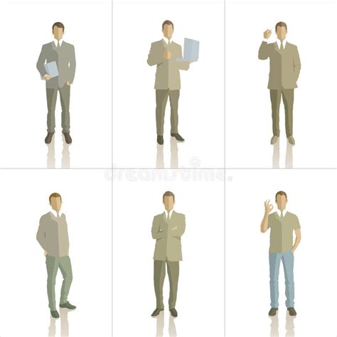 Siluetas Del Vector De Hombres De Negocios Ilustraci N Del Vector