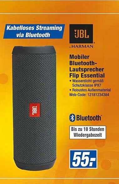 Mobilier Bluetooth Lautsprecher Flip Essential Jbl Angebot Bei Hem