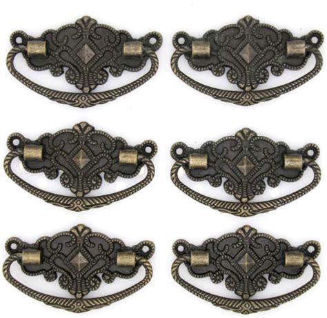 4 Pcs Vintage Antique Brass Bail Pull Handle For Wooden Drawer Cabinet Cupboard Ebay