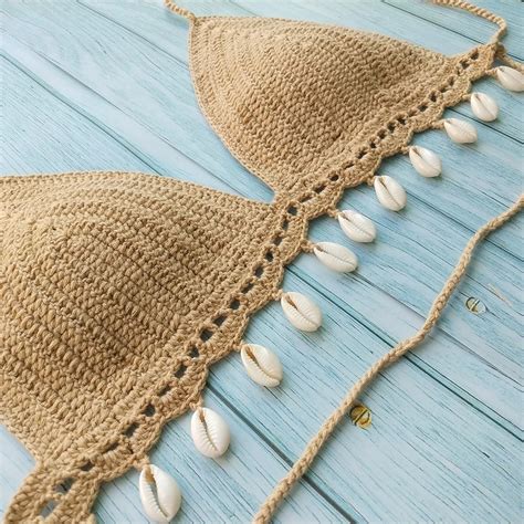Crochet Shell Tassel Bikini Skirt Set Free Shipping