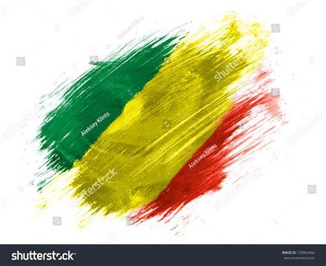 Congo Congolese Flag Painted Brush On Stock Illustration 129062666 - Shutterstock