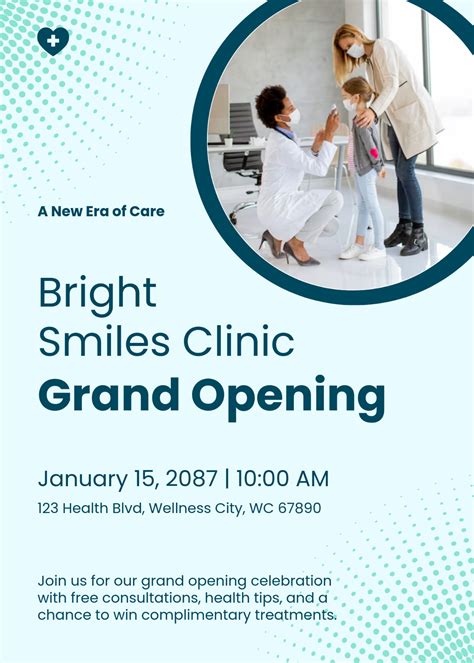 Free Clinic Grand Opening Invitation Template to Edit Online