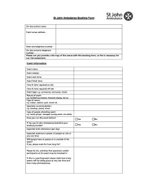 St John Ambulance Forms Fill Online Printable Fillable Blank