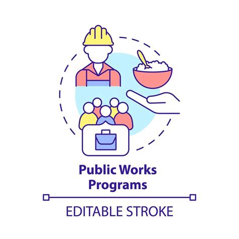 Public Works Programs Concept Icon Job Creation Social Assistance