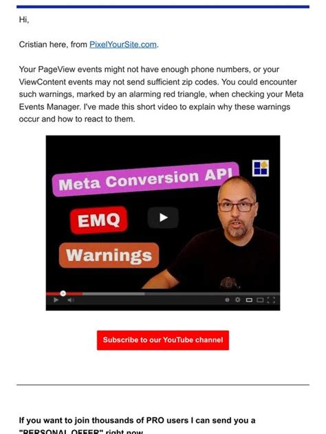 PixelYourSite Meta EMQ Warnings Explained Milled