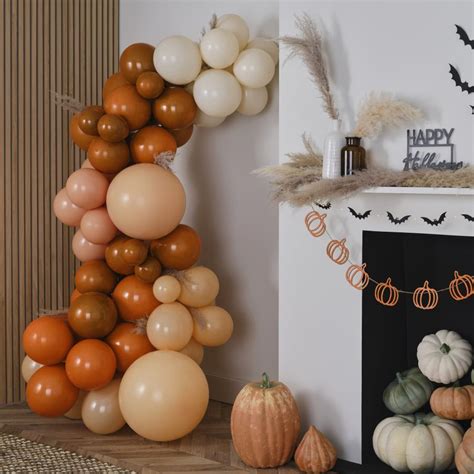 Kit Arche de 80 Ballons avec Pampas Terracotta Orange Crème pour