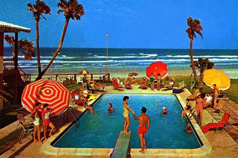 Summertime Poolside Rio Beach Motel Daytona Beach Florida 1960s Vintage Days Gone By